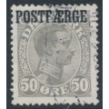 DENMARK - 1923 50øre light grey King Christian X with POSTFÆRGE overprint, used – Facit # PF6b DENMARK - 1923 50øre light grey King Christian X with POSTFÆRGE overprint, used – Facit # PF6b