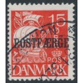 DENMARK - 1927 15øre red Caravelle (solid background) with POSTFÆRGE overprint, used – Facit # PF23 DENMARK - 1927 15øre red Caravelle (solid background) with POSTFÆRGE overprint, used – Facit # PF23