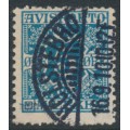 DENMARK - 1907 5øre greenish blue Newspaper Stamp (Avisporto), used – Facit # TI2b DENMARK - 1907 5øre greenish blue Newspaper Stamp (Avisporto), used – Facit # TI2b