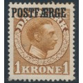 DENMARK - 1919 1Kr brown King Christian X with POSTFÆRGE overprint, MH – Facit # PF10 DENMARK - 1919 1Kr brown King Christian X with POSTFÆRGE overprint, MH – Facit # PF10