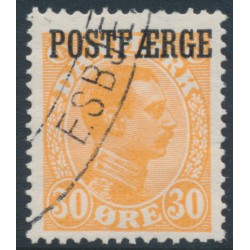 DENMARK - 1922 30øre orange King Christian X with POSTFÆRGE overprint, used – Facit # PF3
