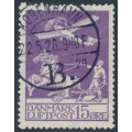 DENMARK - 1925 15øre violet Airmail, used – Facit # 214