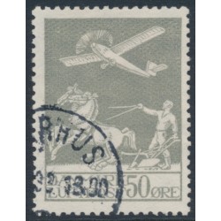 DENMARK - 1929 50øre grey Airmail, used – Facit # 216