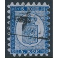 FINLAND - 1864 5Kop blue Coat of Arms, roulette I, used – Facit # 3C1LKb