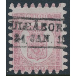 FINLAND - 1864 10Kop carmine-rose Coat of Arms, roulette II, used – Facit # 4C2Lb FINLAND - 1864 10Kop carmine-rose Coat of Arms, roulette II, used – Facit # 4C2Lb