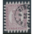 FINLAND - 1870 5Pen lilac-brown Coat of Arms, roulette III, ribbed paper, used – Facit # 5v1C3