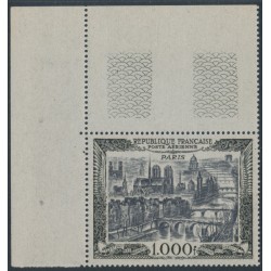 FRANCE - 1950 1000Fr grey-black/black on bluish paper Airmail, MNH – Michel # 865