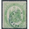 FRANCE - 1868 50c green Telegraph Stamp, perf. 12½:12½, used – Michel # T6