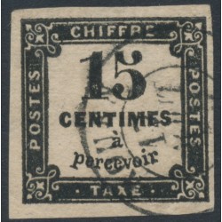 FRANCE - 1863 15c black Postage Due, imperforate, used – Michel # P3