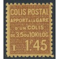 FRANCE - 1933 1.45Fr brown on yellow Railway Parcel Stamp, MNH – Michel # PP79