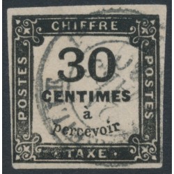 FRANCE - 1878 30c black Postage Due, imperforate, used – Michel # P8