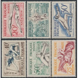 FRANCE - 1953 20Fr to 75Fr Sports set of 6, MNH – Michel # 978-983