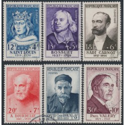 FRANCE - 1954 Famous Frenchmen set of 6, used – Michel # 1015-1020
