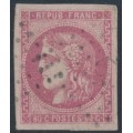 FRANCE - 1870 80c rose Cérès (Bordeaux printing), imperforate, used – Michel # 44a