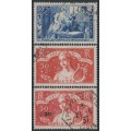 FRANCE - 1935 Intellectuals Welfare Fund set of 3, used – Michel # 303-304+335