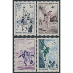 FRANCE - 1956 30Fr to 75Fr Sports set of 4, MNH – Michel # 1100-1103