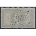 FRANCE - 1869 5Fr violet-grey Emperor Napoléon, used – Michel # 32