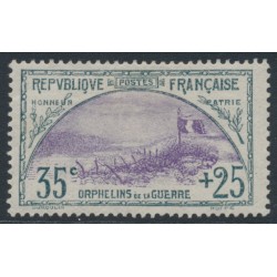 FRANCE - 1917 35c+25c green/violet War Orphans Charity, MH – Michel # 132