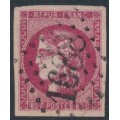 FRANCE - 1870 80c bright carmine Cérès (Bordeaux printing), imperforate, used – Michel # 44b