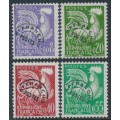 FRANCE - 1960 Gallic Rooster set of 4 pre-cancels, MNH – Michel # 1302-1305