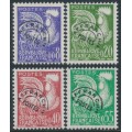 FRANCE - 1960 Gallic Rooster set of 4 pre-cancels, MNH – Michel # 1302-1305