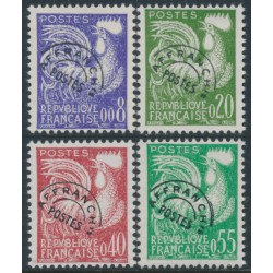 FRANCE - 1960 Gallic Rooster set of 4 pre-cancels, MNH – Michel # 1302-1305