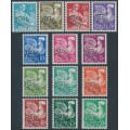 FRANCE - 1953 Rooster & Harvester set of 13 pre-cancels, MNH – Yvert # PO106-PO118