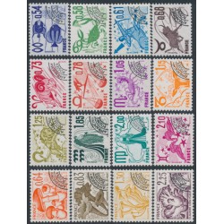 FRANCE - 1977 Zodiac & Mushrooms set of 16 pre-cancels, MNH – Yvert # PO146-PO161