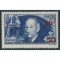 FRANCE - 1940 20Fr on 50Fr deep blue Clément Ader (thick paper), MNH – Michel # 495b
