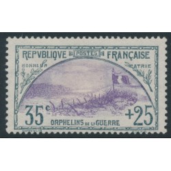 FRANCE - 1917 35c+25c green/violet War Orphans Charity, MH – Michel # 132