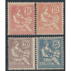 FRANCE - 1902 10c to 25c Droites de l’Homme short set of 4, MH – Michel # 102-105