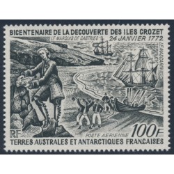 FRANCE / TAAF - 1972 100Fr black Discovery of Île Crozet, MNH – Michel # 74