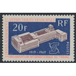 FRANCE / TAAF - 1969 20Fr International Labour Organization, MNH – Michel # 55