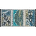 FRANCE / TAAF - 1969 10Fr to 15Fr Flora & Fauna set of 3, MNH – Michel # 46-47+52