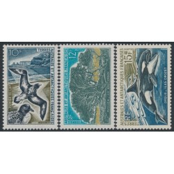 FRANCE / TAAF - 1969 10Fr to 15Fr Flora & Fauna set of 3, MNH – Michel # 46-47+52