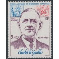 FRANCE / TAAF - 1980 5.40Fr General de Gaulle, MNH – Michel # 148