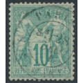 FRANCE - 1876 10c green Peace & Commerce, type I, used – Michel # 60I