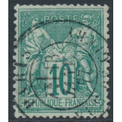 FRANCE - 1876 10c green Peace & Commerce, type II, used – Michel # 60II