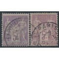 FRANCE - 1877 5Fr violet & red-purple Peace & Commerce, used – Michel # 76