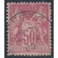 FRANCE - 1899 50c carmine Peace & Commerce, type I, used – Michel # 81I