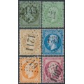 FRANCE - 1862 1c to 80c Napoléon set of 6, without laurels, used – Michel # 18-23