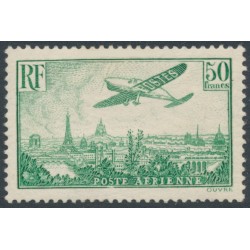 FRANCE - 1936 50Fr yellow-green Airmail, MNH – Michel # 311a