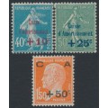 FRANCE - 1927 Caisse d’Amortissement set of 3, MH – Michel # 226-228 FRANCE - 1927 Caisse d’Amortissement set of 3, MH – Michel # 226-228