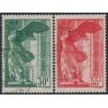 FRANCE - 1937 National Museum set of 2, used – Michel # 359-360 FRANCE - 1937 National Museum set of 2, used – Michel # 359-360