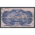 FRANCE - 1936 50Fr blue/red ‘Banknote’ airmail, private perfin, used – Michel # 321 FRANCE - 1936 50Fr blue/red ‘Banknote’ airmail, private perfin, used – Michel # 321