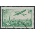 FRANCE - 1936 50Fr yellow-green Airmail, used – Michel # 311a FRANCE - 1936 50Fr yellow-green Airmail, used – Michel # 311a