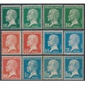 FRANCE - 1923 Pasteur definitives set of 12, MNH – Michel # 153-158+192-197 FRANCE - 1923 Pasteur definitives set of 12, MNH – Michel # 153-158+192-197
