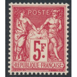 FRANCE - 1925 5Fr red Peace & Commerce from the M/S, MH – Michel # 176