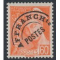 FRANCE - 1939 60c red-orange Mercury, pre-cancel, MNH – Michel # 387V FRANCE - 1939 60c red-orange Mercury, pre-cancel, MNH – Michel # 387V