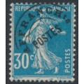 FRANCE - 1925 30c blue Semeuse, pre-cancel, MH – Michel # 187V FRANCE - 1925 30c blue Semeuse, pre-cancel, MH – Michel # 187V